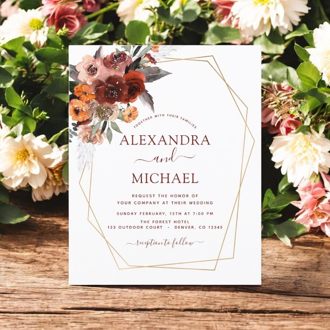 Blommigt för Orange för förbränning av budgetplund Flygblad (Skapare uppladdad)