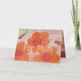 Blommigt för orange kort