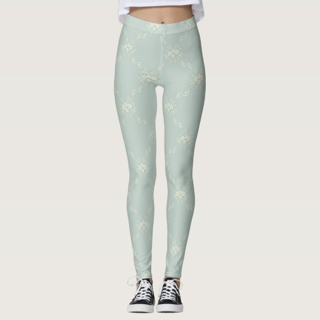 Blommigt för pastellVintage Leggings (Framsida)