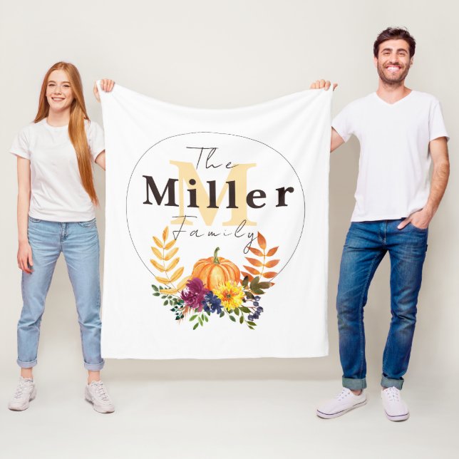 blommigt för personlig pumpa fleecefilt (På plats)