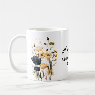 Blommigt för personligens manifestation kaffemugg