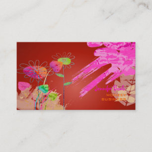 Blommigt för PixDezines Grunge ♥ ♥ ♥ ♥ Visitkort