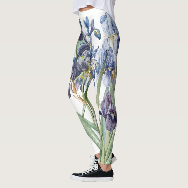 Blommigt för Redoute blåttIris All över att lägga Leggings (Vänster)