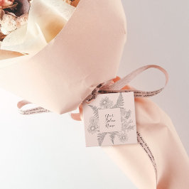 Blommigt för  ritade flödesscheman med enkel Chic Gåvor Etiketter