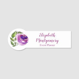 Blommigt för ro för lilor för namnbricka