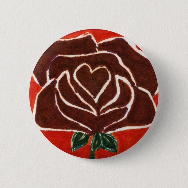 blommigt för "Ro Heart #7"-knapp Knapp (Framsida)