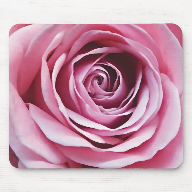 blommigt för romantisk vattenfärg i rosa ros-trädg musmatta (Framsidan)