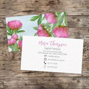 Blommigt för Rosa av anpassningsbarnas Elegant En Visitkort