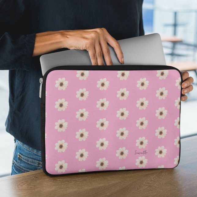 Blommigt för Rosa av chic Laptop Fodral (Skapare uppladdad)