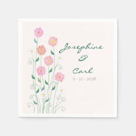 Blommigt för Rosa av Daisy i Land Pappersservett