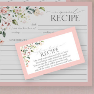 Blommigt för Rosa av elegant Hämta ett recept Tilläggskort
