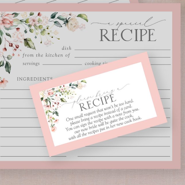 Blommigt för Rosa av elegant Hämta ett recept Tilläggskort (Skapare uppladdad)
