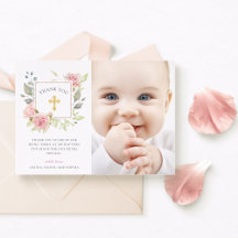 Blommigt för Rosa av Elegant i Ro Baptism Foto