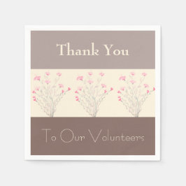 Blommigt för Rosa av elegant Pappersservett