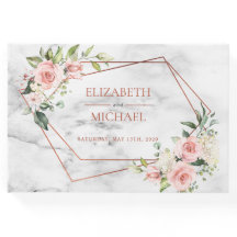 Blommigt för Rosa av koppargeometrisk marmor