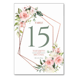 Blommigt för Rosa av kopparpersikor Bordsnummer