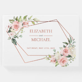 Blommigt för Rosa av kopparpersikor Gästböcker