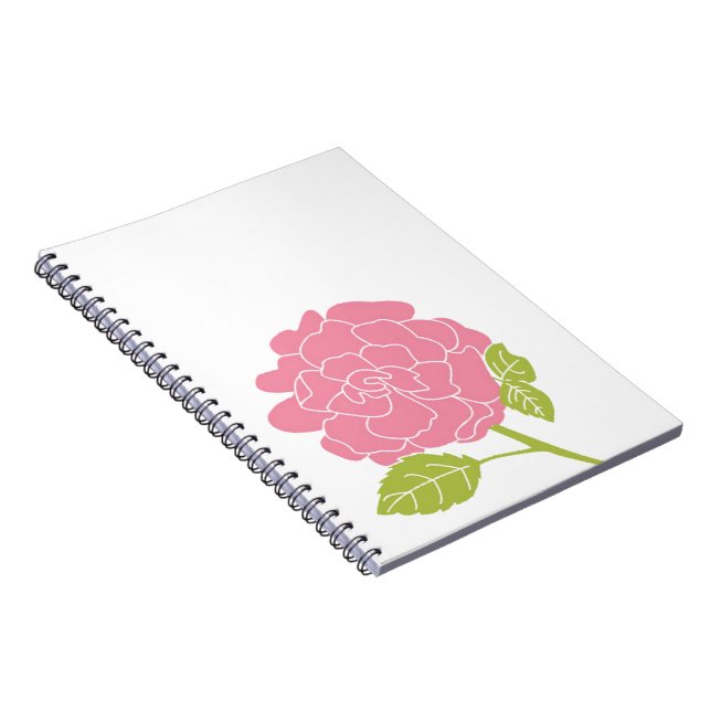 Blommigt för Rosa av söt Anteckningsbok (Högra Sidan)