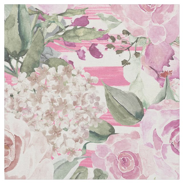 blommigt för rosa av vattenfärgsgeometrisk pastell tyg (Närbild)