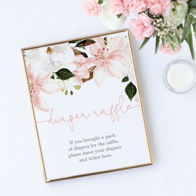 Blommigt för  rosa för barndocka poster (Skapare uppladdad)