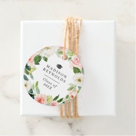 Blommigt för  Rosa i Studenten Elegant Gåvor Etiketter