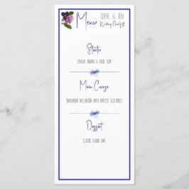 blommigt för rosa och lila meny