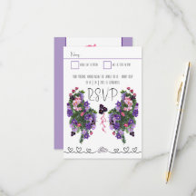 blommigt för rosa och lila