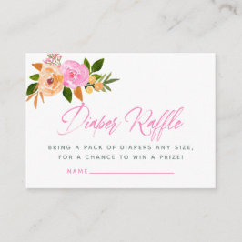 blommigt för rosa vattenfärg Babykläder, bläddring Tilläggskort