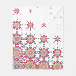 Blommigt för rosa, vitt och Lila vattenfärgsdesign Fleecefilt