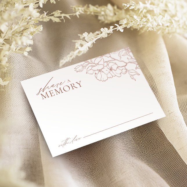 Blommigt för rost elegant  ett minneskort tack kort (Rust elegant floral share a memory card)