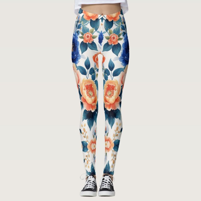 Blommigt för royal Garden Glow Leggings (Framsida)