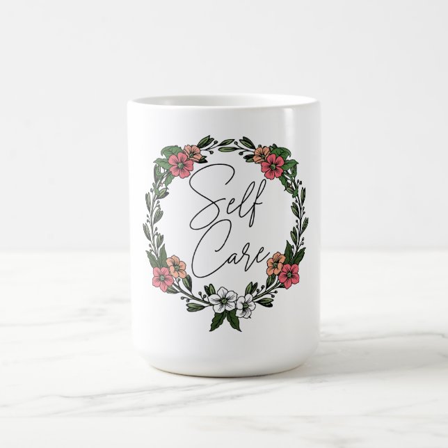 Blommigt för självbetjäning kaffemugg (Center)