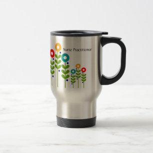 Blommigt för sjuksköterskapraktikertravel mug resemugg