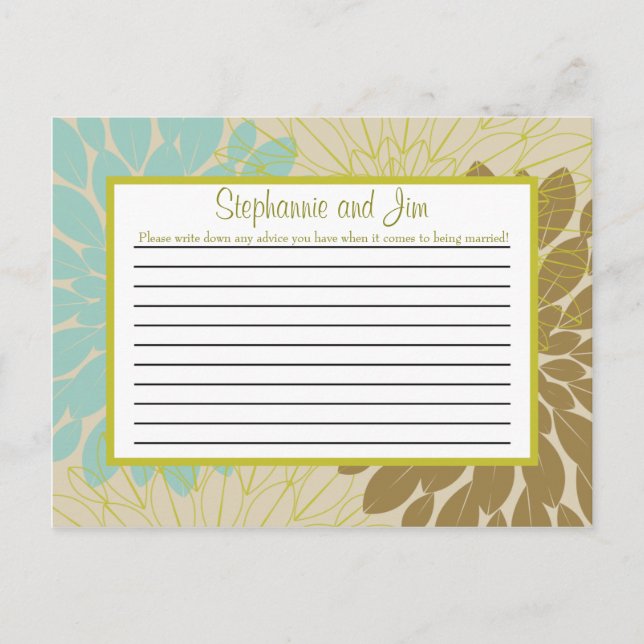 Blommigt för skrivbart tilläggskort - sprängning rådkort (Framsida)