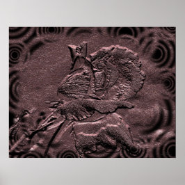 Blommigt för skulpterad Rosenknopp Skriv ut Poster