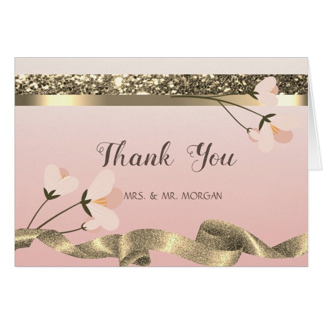 Blommigt för Snyggt av elegant OBS Kort (Framsidan Horizontal)