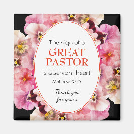 Blommigt FÖR snyggt PASTOR APPRECIATION SERVANT  Magnet