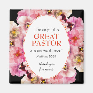 Blommigt FÖR snyggt PASTOR APPRECIATION SERVANT Magnet