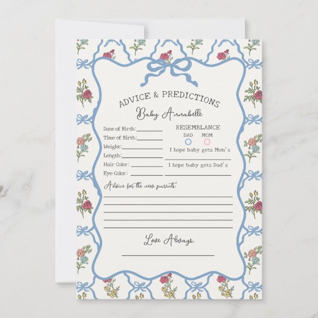 Blommigt för sommarträdgården Party Shower Advice  Inbjudningar (Framsida)