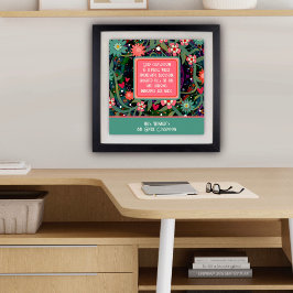 Blommigt för Söt av inspirationsklass för lärare i Poster