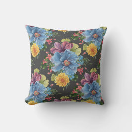 Blommigt för söt och Mörk Kudde