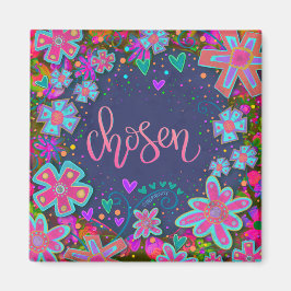 Blommigt för Söt Roligt Modern inspiration Magnet