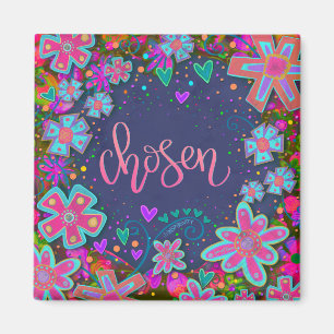 Blommigt för Söt Roligt Modern inspiration Magnet