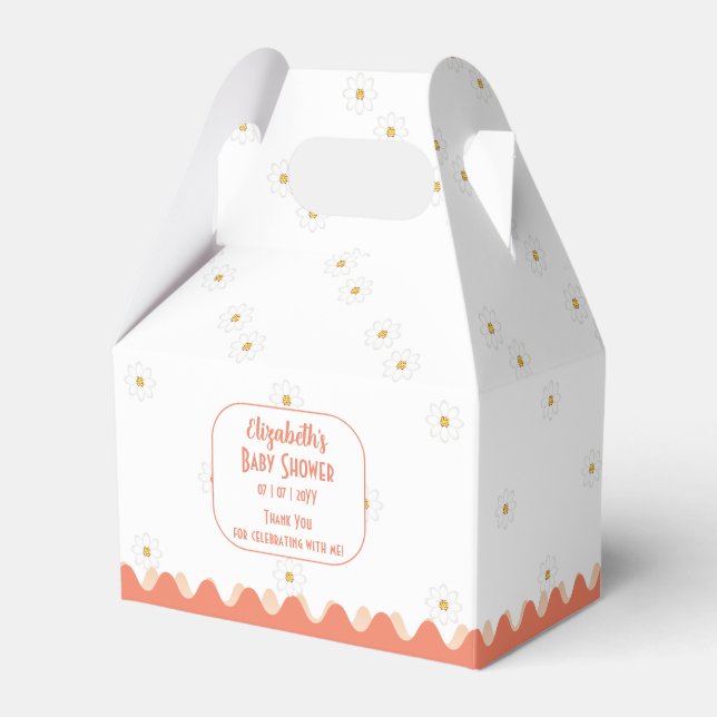 Blommigt för spädbarn med Cute Simple Daisy- Presentaskar (Framsidan Sidan)