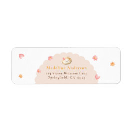Blommigt för spädbarn med sladdbilsskugga returadress etikett