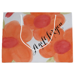 Blommigt för stor Orange