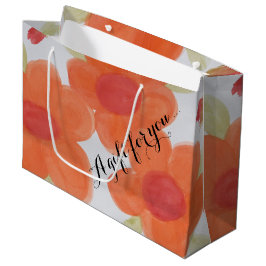 Blommigt för stor Orange