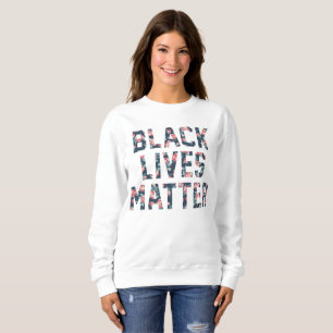 Blommigt för svartlivmateria t-shirt