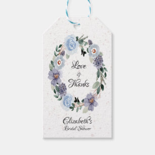 Blommigt för Tack av elegant Möhippa Presentetikett