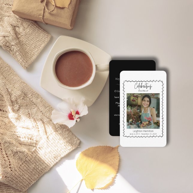 Blommigt för telefonsvarare (VNTS Orange) Visitkort (Skapare uppladdad)